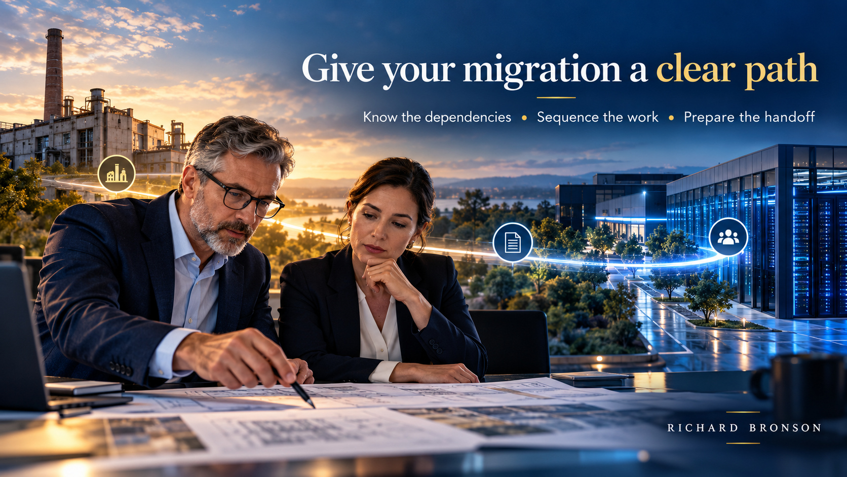 Give your migration a clear path. Know the dependencies • Sequence the work • Prepare the handoff
