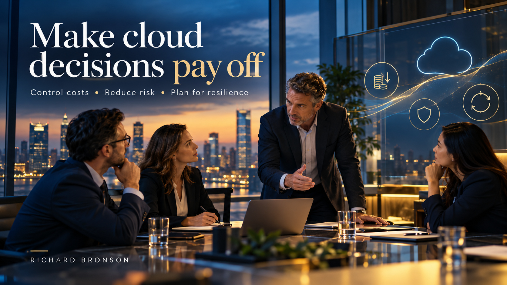 Make cloud decisions pay off. Control costs • Reduce risk • Plan for resilience